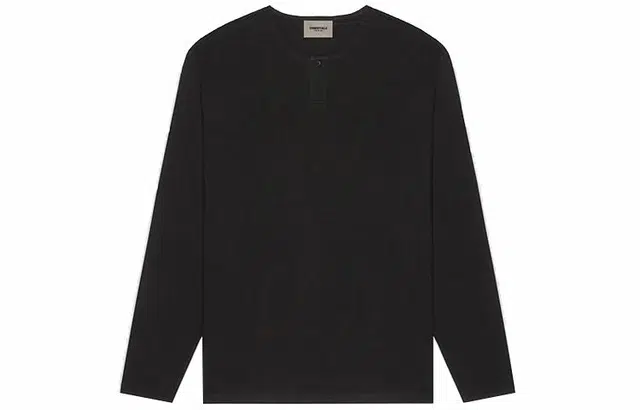 Fear of God Essentials Thermal Long Sleeve Black FW20 LogoT