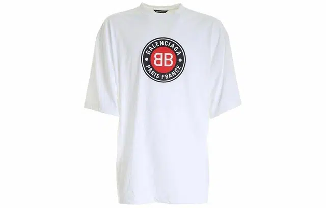 Balenciaga Logo Print T-Shirt White