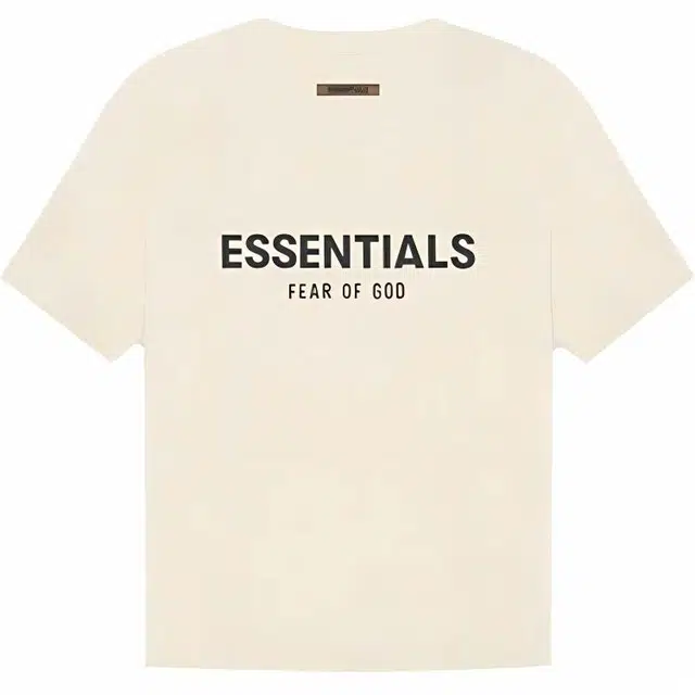 Fear of God Essentials SS21 Short Sleeve Tee ButtercreamCream LogoT