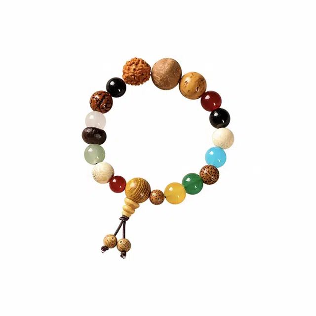 琉堇 新中式国风 十八籽转运纳福手饰 复古本命年转运珠  国潮手持盘玩串珠 情侣款文玩佛珠 菩提根 菩提手串 男女同款情侣款