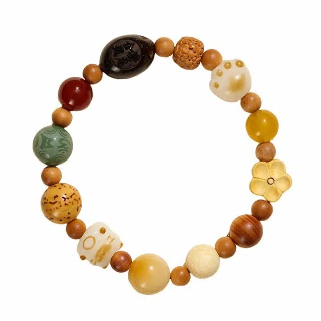 琉堇 好运莲莲 金榜题名学业有成 考试上岸十八籽多宝多福串珠 古风招财福气萌猫文玩佛珠 时来运转 菩提根 手串 男女同款情侣款