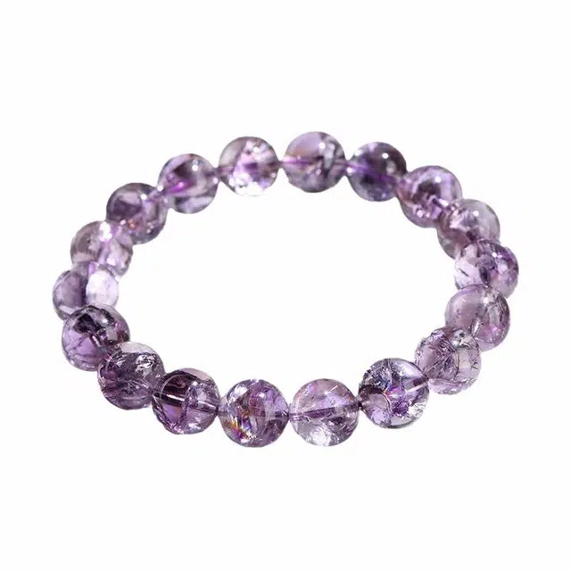 彗时 紫色虹#好运天然 紫水晶 手串 男女同款情侣款