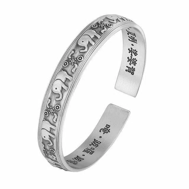 优态 复古做旧高级感个性大象开口 合金 手镯 通用