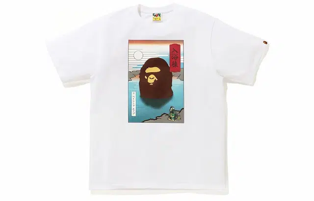 A BATHING APE Bape温泉猿图案短袖T恤