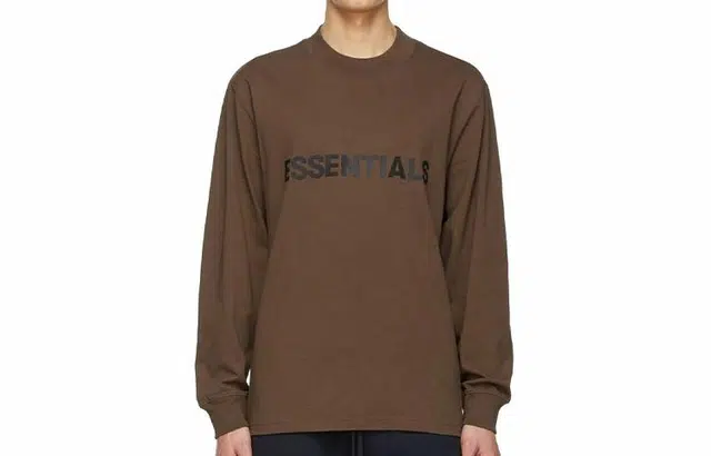 Fear of God Essentials FW20 Long Sleeve T-shirt Brown