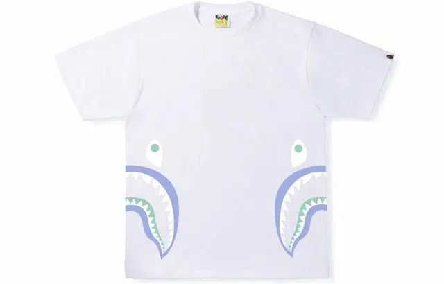 BAPE SS22 Text Code Camo Side Shark Tee T