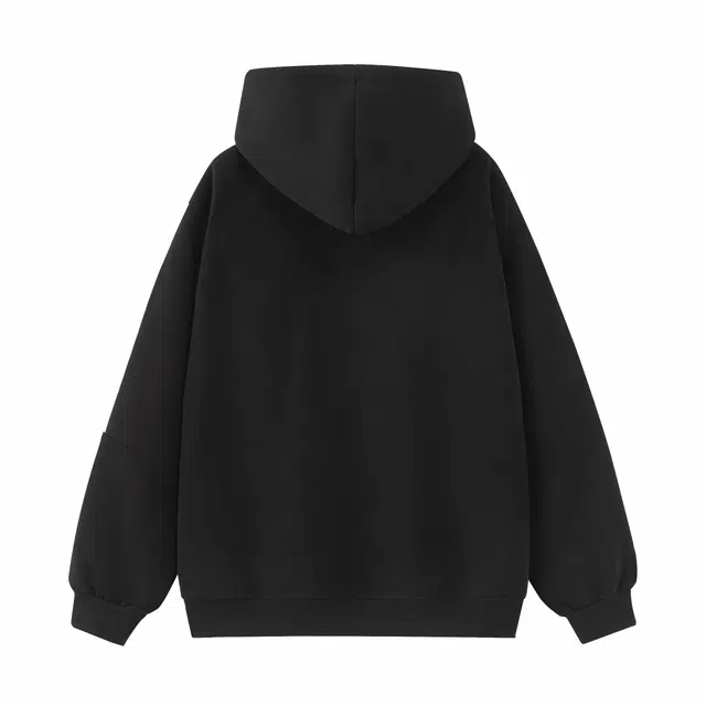 普鲁士多特蒙德 美式复古字母印花三条杠潮牌宽松休闲日常通勤百搭套头连帽卫衣 男女同款