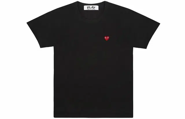 CDG Play Mini Red Heart Tee Black