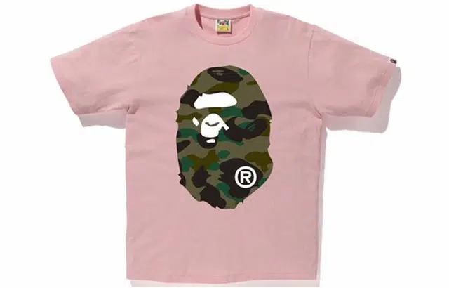 A BATHING APE 1st Camo Ape Head Sakura Pink