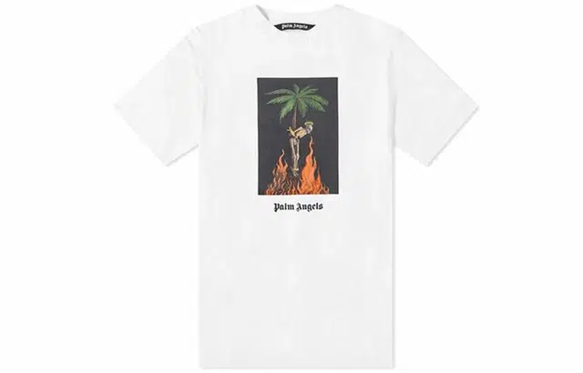 Palm Angels Burning Skeleton Tee