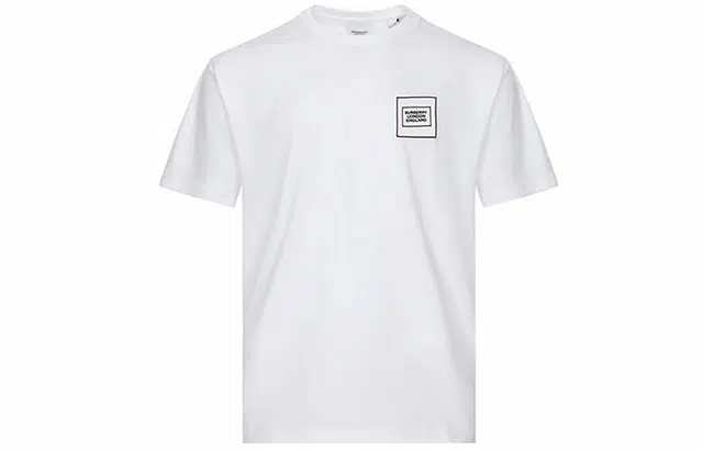 Burberry Logo Embroidered Cotton T-Shirt White