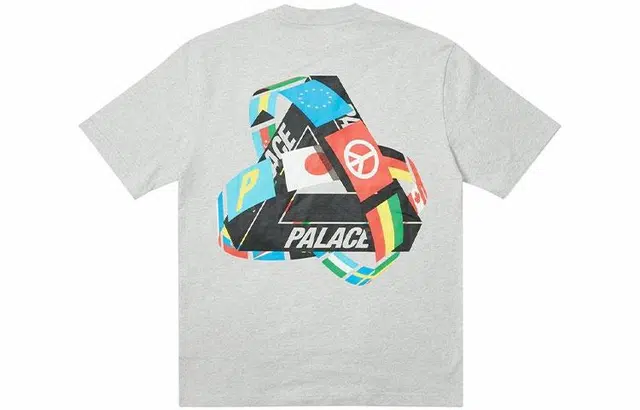 PALACE National Flag Triangle Print Short Sleeve T-shirt T
