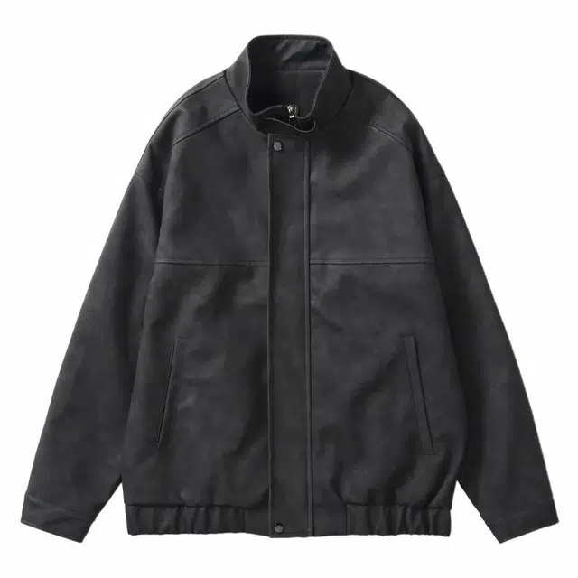 雅鹿 美式复古皮衣外套男潮高级感怀旧休闲百搭男装骑行机车夹克 男款