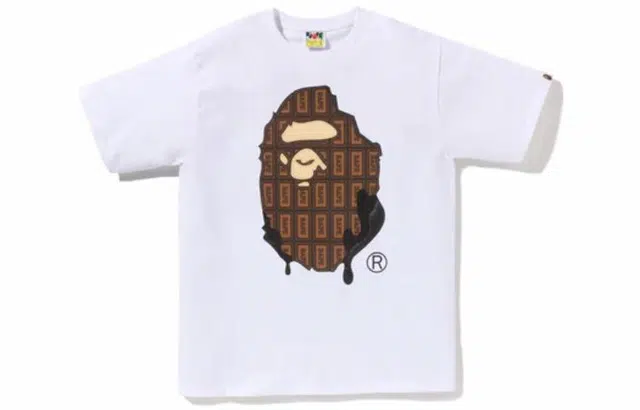A BATHING APE BAPE SS23 Valentine's Day Chocolate Ape Head Print Tee