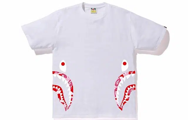 A BATHING APE ABC Side Shark Tee