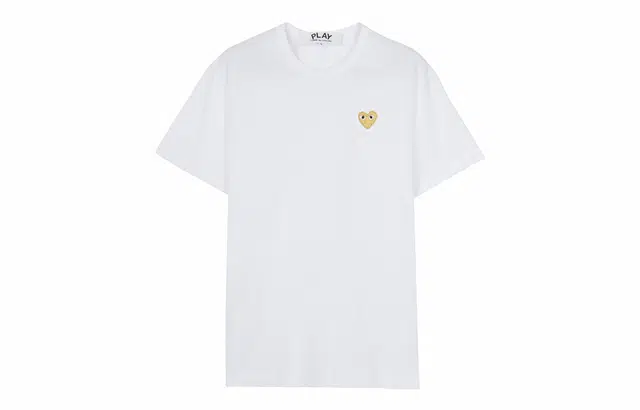 CDG Play Gold Heart T-Shirt T