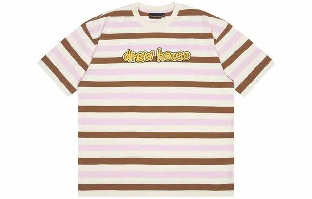 Drew House Cartoon Font Ss Tee Neapolitan Stripe T