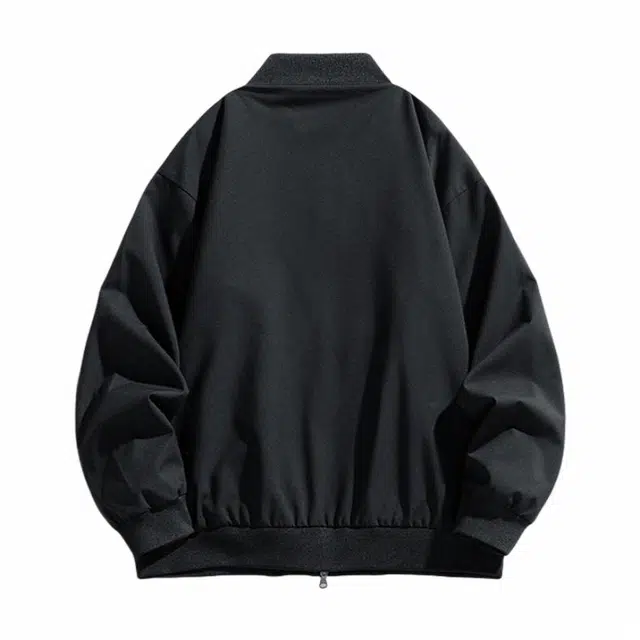 雅鹿 男春秋季棒球服防泼水防风户外休闲纯色工装外套男装夹克 男款