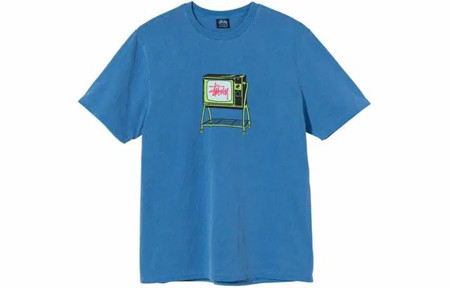 Stussy Rolling TV Print Short Sleeve T-Shirt T