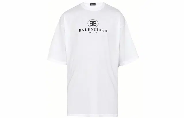 Balenciaga Logo Crewneck T-Shirt White