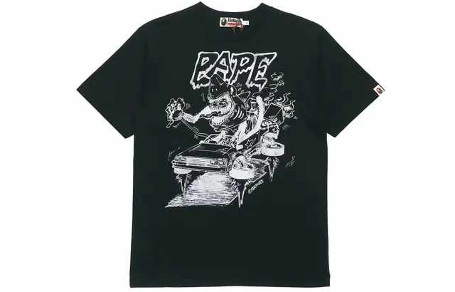 A BATHING APE x READYMADE Shark Camo T-Shirt