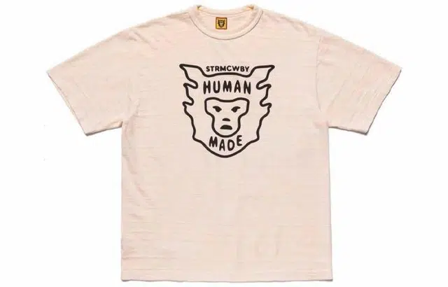 HUMAN MADE Logo Print T-Shirt Pink