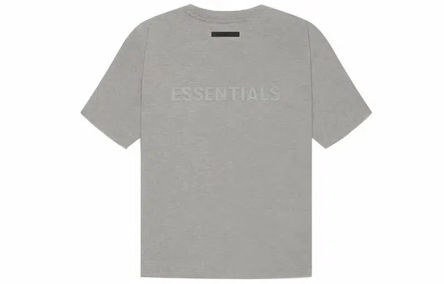Fear of God Essentials SS21 Short Sleeve Tee Dark Heather Oatmeal LogoT