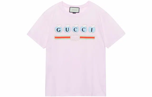 Gucci SS22 Apple Logo T-Shirt Pink