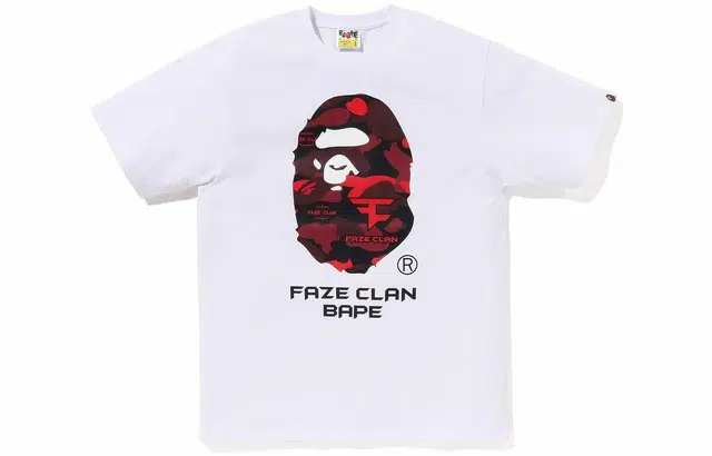 BAPE x FaZe Clan SS23 Camo Tee White