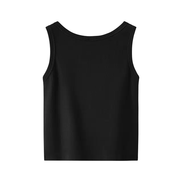 森马 短款蝴蝶结温柔紧身绣花圆领上衣百搭背心 女款