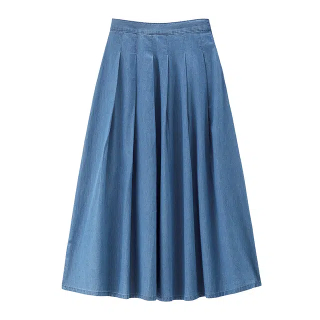 佐丹奴 简约纯色合身舒适牛仔长裙 女款