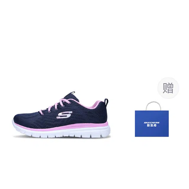 Skechers Graceful Get Connected Blue Pink White