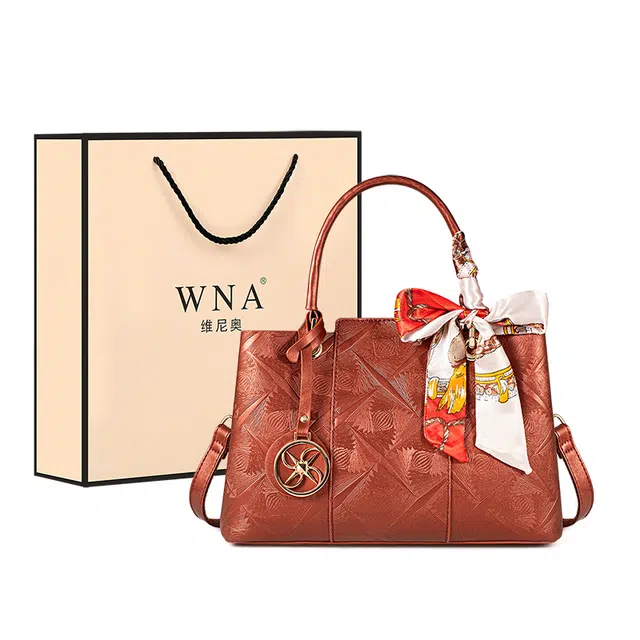 维尼奥 复古时尚气质新娘结婚包星芒压纹精致通简约百搭妈妈包 合成革 单肩斜挎手提包 常规 女款 红色