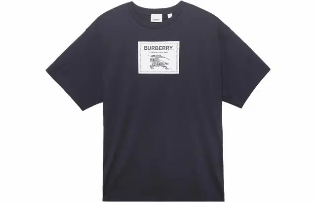 Burberry SS23 Logo Crewneck T-Shirt Navy