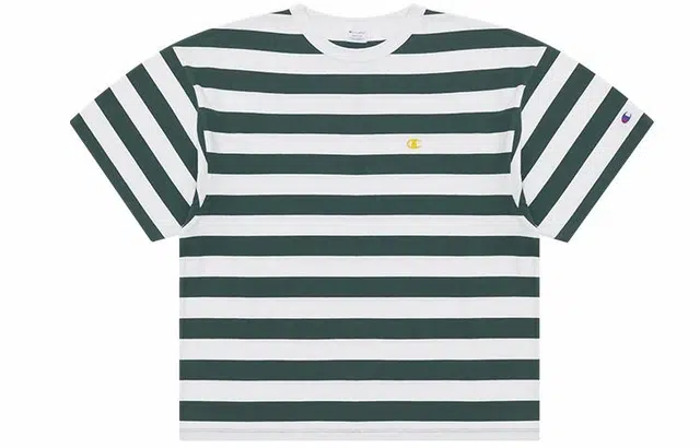 Champion SS22 Classic Logo Striped Tee