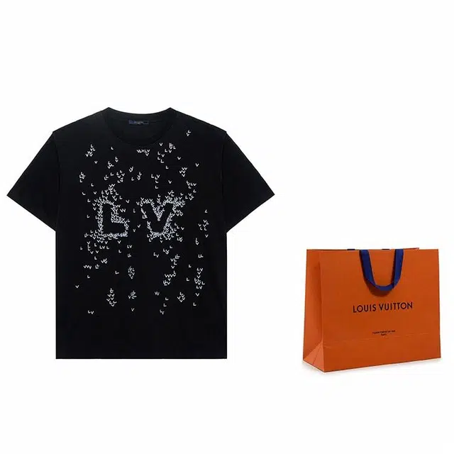 Louis Vuitton SS22 Spread Logo T-Shirt Black