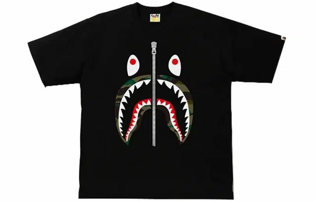 A BATHING APE BAPE Shark Camo T-Shirt