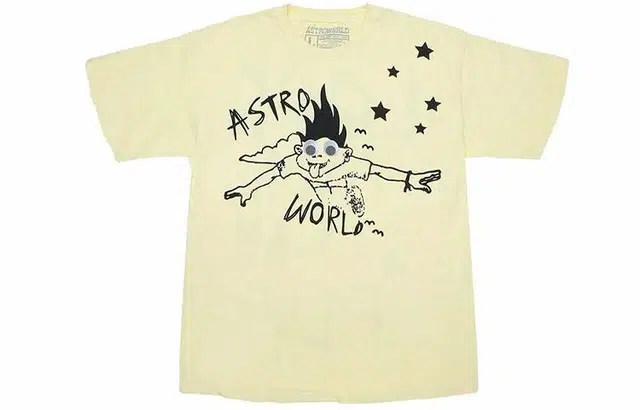 Travis Scott Cactus Jack Look Mom I Can Fly Tee Yellow
