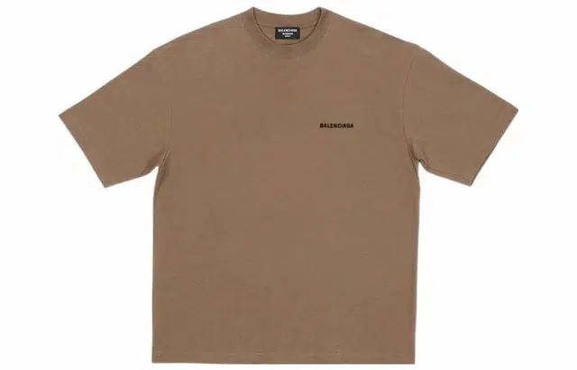Balenciaga SS22 Beige Logo T-Shirt