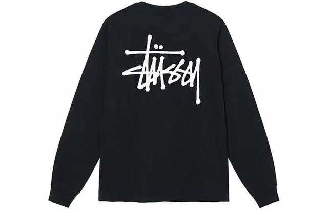 Stussy Classic Logo Crewneck Long Sleeve Tee