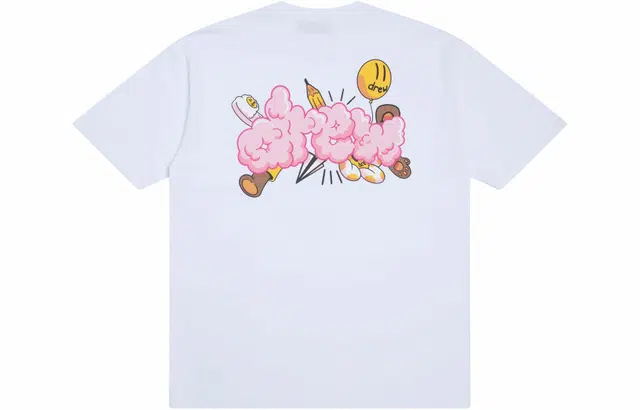 Drew House Doodle Joy Ss Tee White T