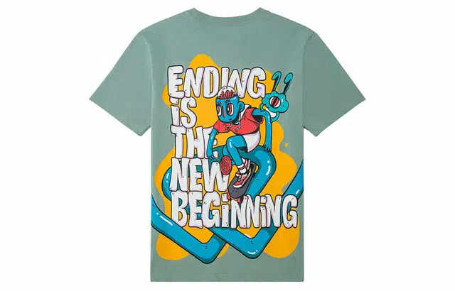 Vans Cartoon Letter T-Shirt Green