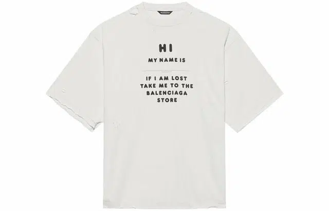 Balenciaga Logo Knit T-Shirt White