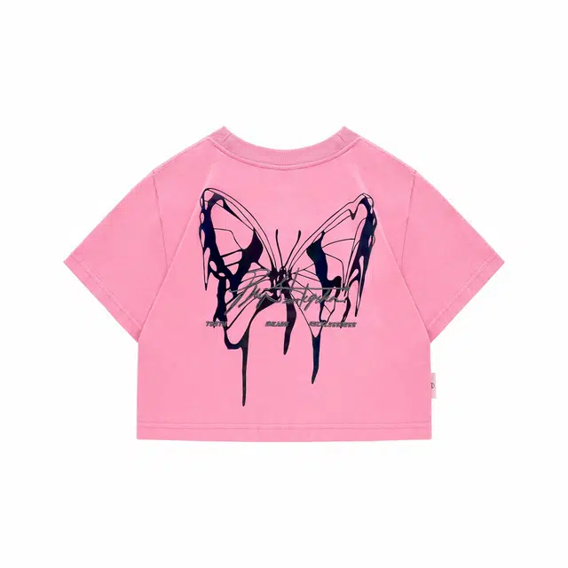 BJHG Gradient Reflective Butterfly T-Shirt