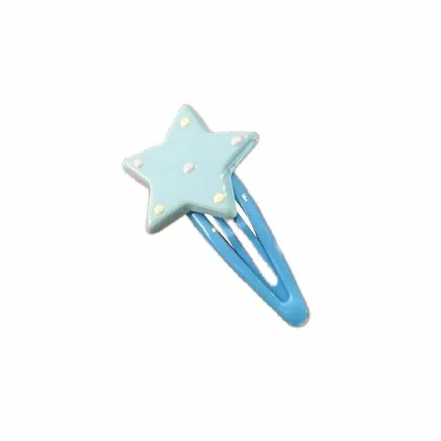 水中玉 彩色多巴胺星星发卡可爱前额碎发刘海夹侧边夹子头饰 合金 发夹 女款