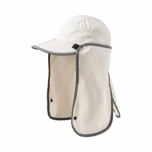 浪莎 帽子夏季可拆卸轻薄款遮阳帽防紫外线护颈披肩一体登山钓鱼徒步露营宽帽檐遮脸遮脖子鸭舌帽 聚酯纤维 防晒帽 男女同款情侣款