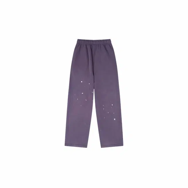 华人青年 麒麟回首泼墨卫裤休闲裤 男女同款 水洗紫