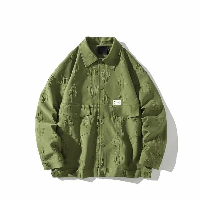 轻迎  港风高街潮牌翻领日系棒球服 男款