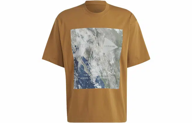 adidas Marble Print T-Shirt Yellow