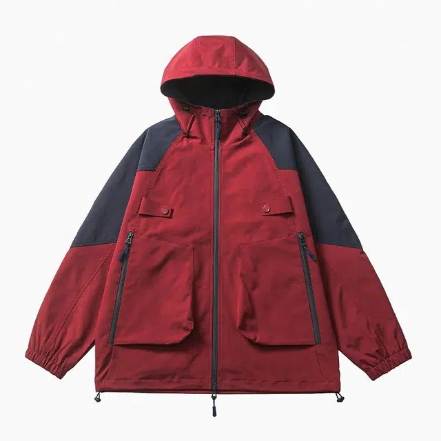 雅鹿 春秋季夹克外套男户外潮流时尚宽松工装连帽开衫美式大口袋夹克 男款